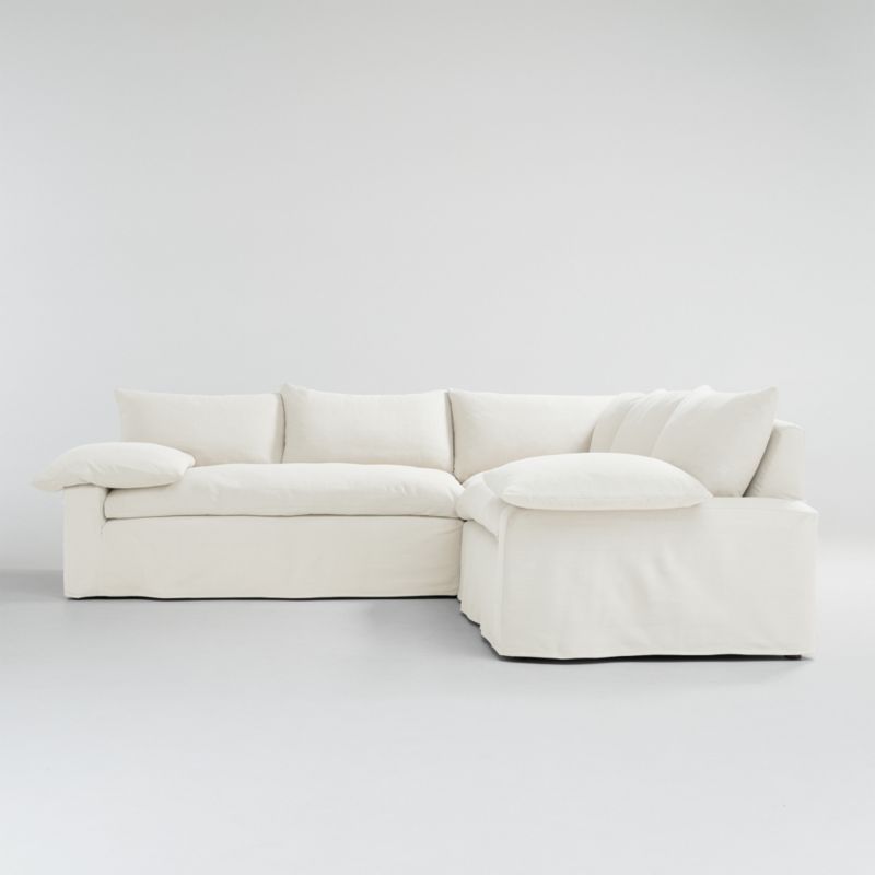 Ever Slipcovered 3-Piece Sectional Sofa by Leanne Ford - image 0 of 8