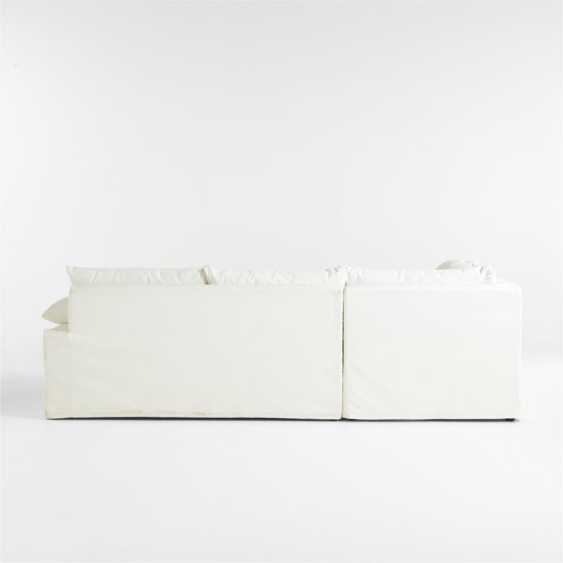 Ever Slipcovered 3 Piece L-Shaped Sectional Sofa by Leanne Ford - image 10 of 12