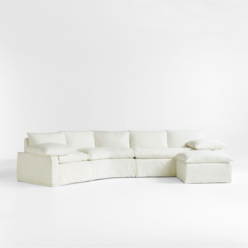 Ever Slipcovered 3-Piece Wedge Sectional Sofa by Leanne Ford - image 8 of 12