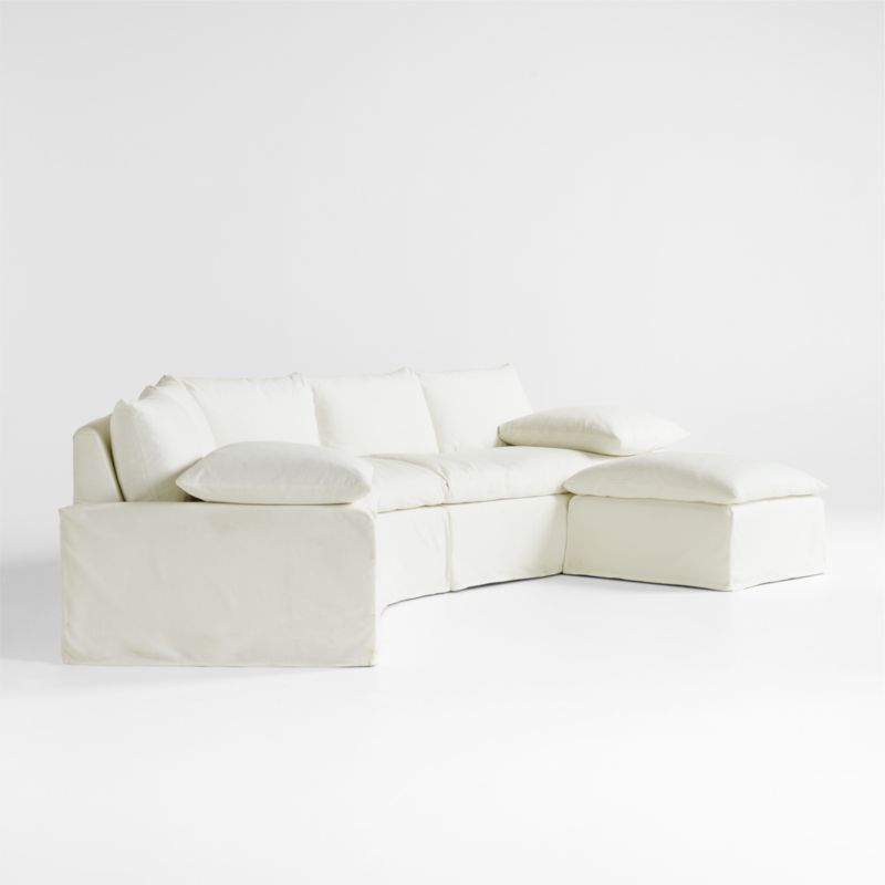 Ever Slipcovered 3-Piece Wedge Sectional Sofa by Leanne Ford - image 9 of 12