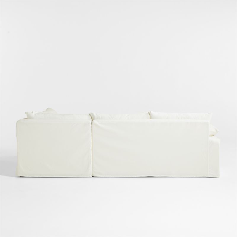 Ever Slipcovered 3 Piece L-Shaped Sectional Sofa by Leanne Ford - image 10 of 12