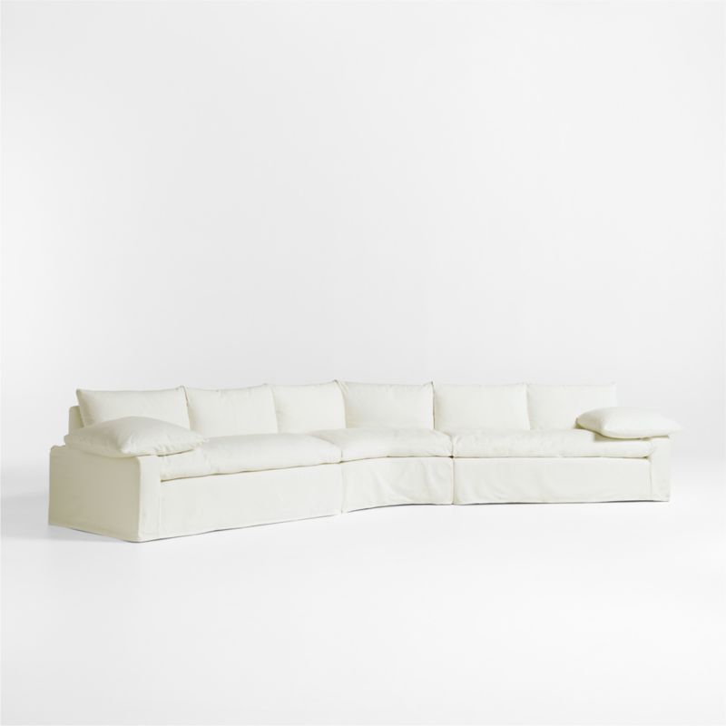 Ever Slipcovered 3-Piece Wedge Sectional Sofa by Leanne Ford - image 8 of 12