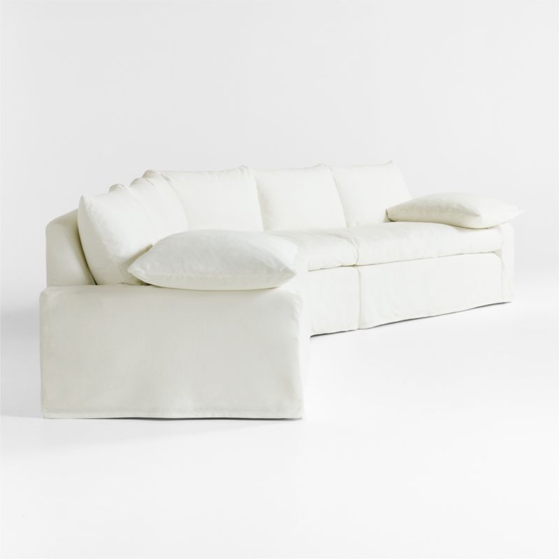 Ever Slipcovered 3-Piece Wedge Sectional Sofa by Leanne Ford - image 9 of 12