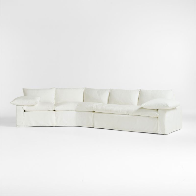 Ever Slipcovered 3-Piece Wedge Sectional Sofa by Leanne Ford - image 0 of 13