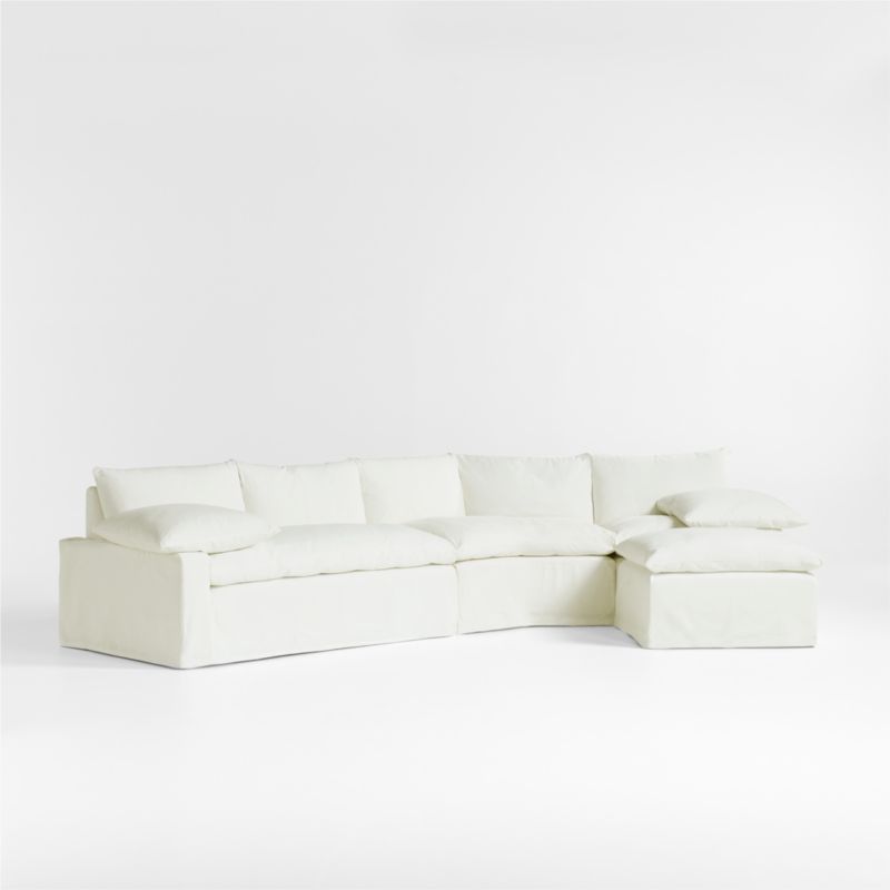 Ever Slipcovered 4-Piece Wedge Sectional Sofa by Leanne Ford - image 0 of 12