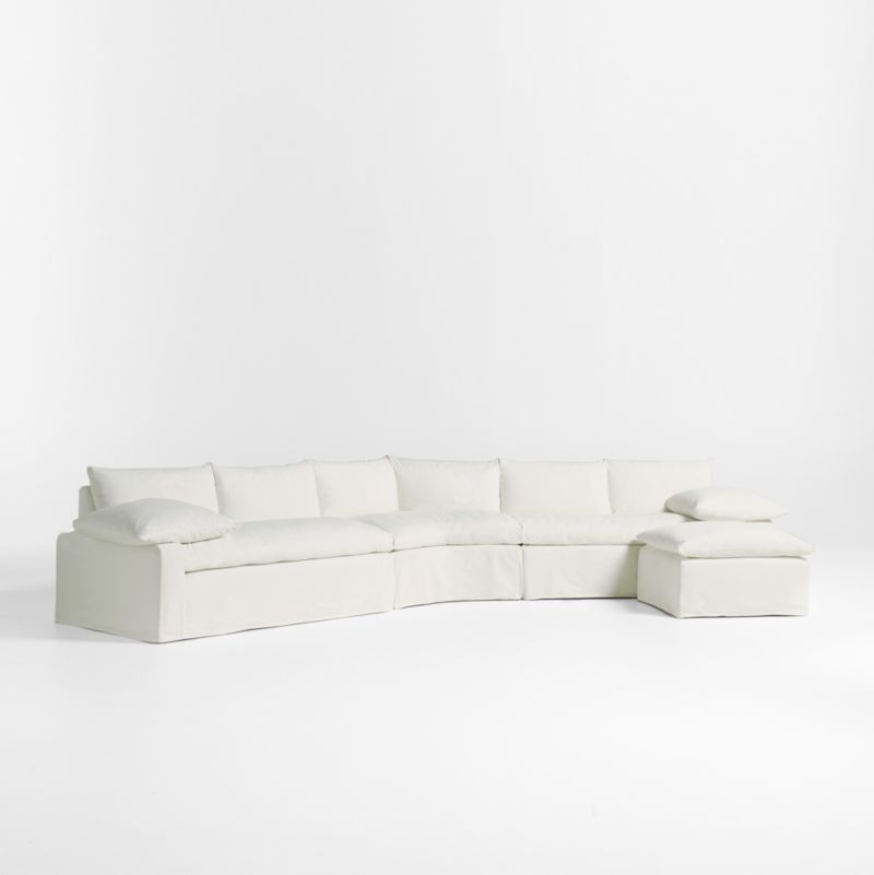 Ever Slipcovered 4-Piece Wedge Sectional Sofa by Leanne Ford - image 8 of 12