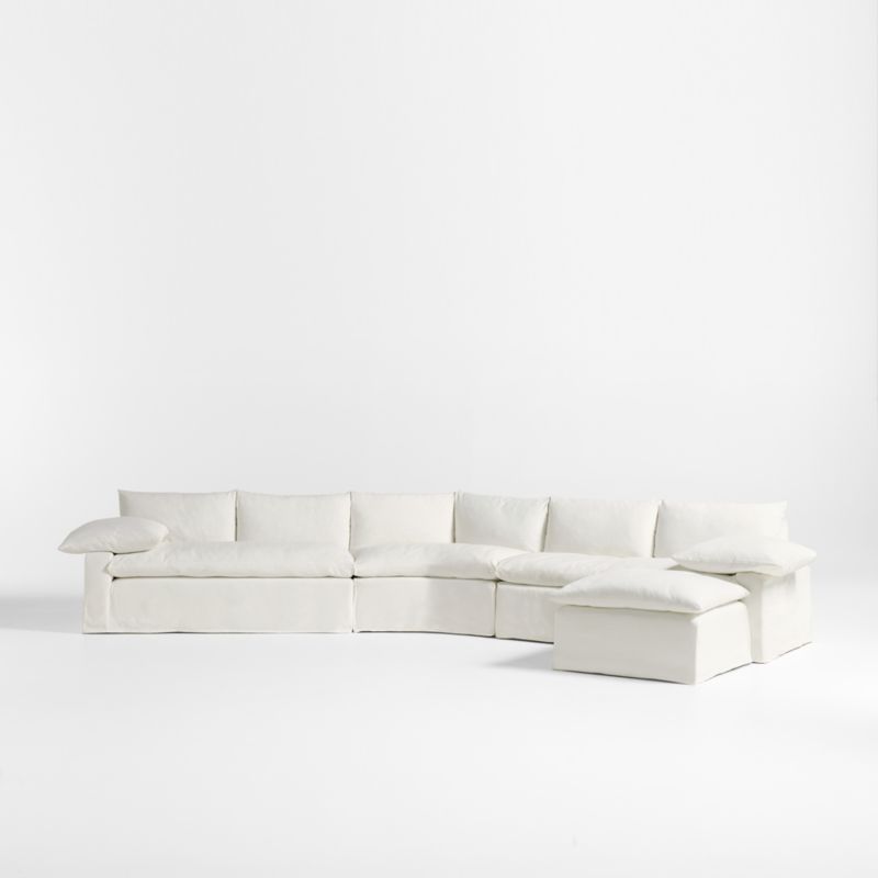 Ever Slipcovered 4-Piece Wedge Sectional Sofa by Leanne Ford - image 0 of 12