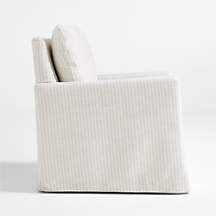 Ever Slipcovered Striped Nursery Glider Chair and Ottoman by Leanne Ford | Crate & Kids
