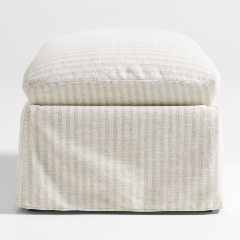 Ever Striped Slipcovered Storage Nursery Ottoman by Leanne Ford