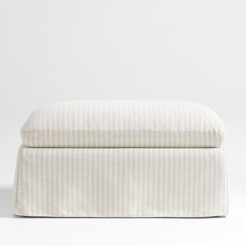 Ever Striped Slipcovered Storage Nursery Ottoman by Leanne Ford