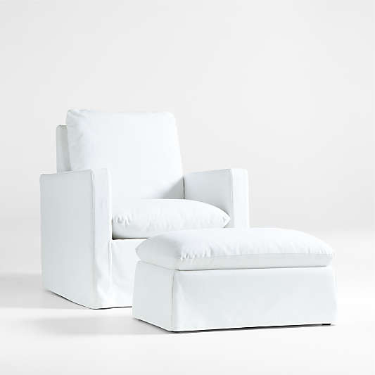 Ever Slipcovered White Nursery Glider Chair by Leanne Ford