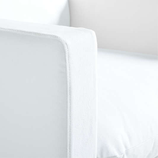 Ever Slipcovered White Nursery Glider Chair by Leanne Ford