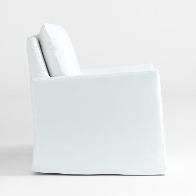 Ever Slipcovered White Nursery Glider Chair and Ottoman by Leanne Ford - image 9 of 13