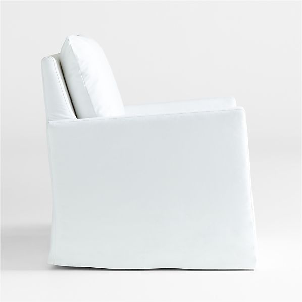 Crate&Barrel Ever Slipcovered White Nursery Glider Chair By, 42 OFF