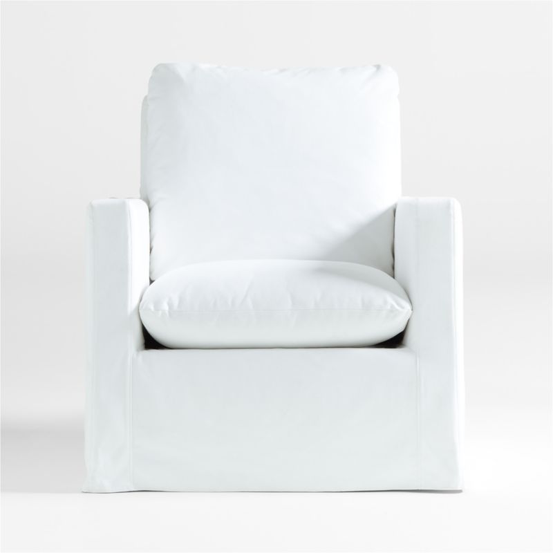 Ever Slipcovered White Nursery Glider Chair and Ottoman by Leanne Ford - image 6 of 13