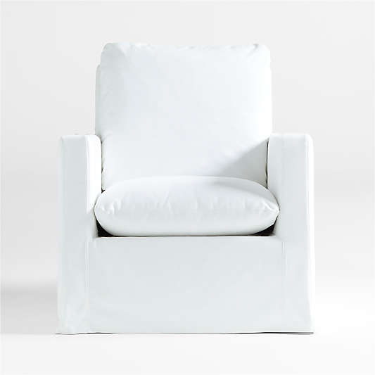 Ever Slipcovered White Nursery Glider Chair by Leanne Ford