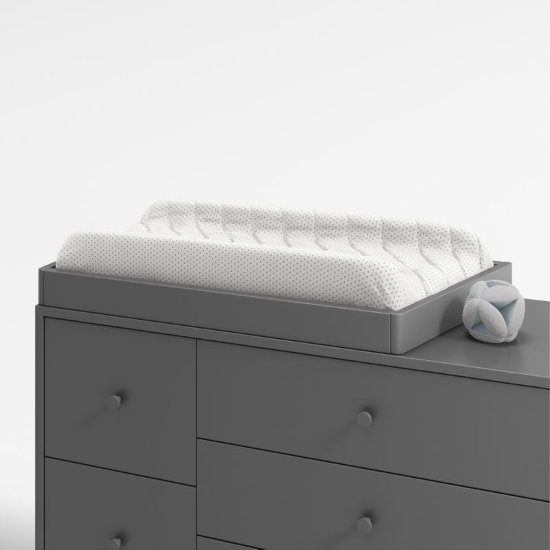 Gray baby dresser discount with changing table