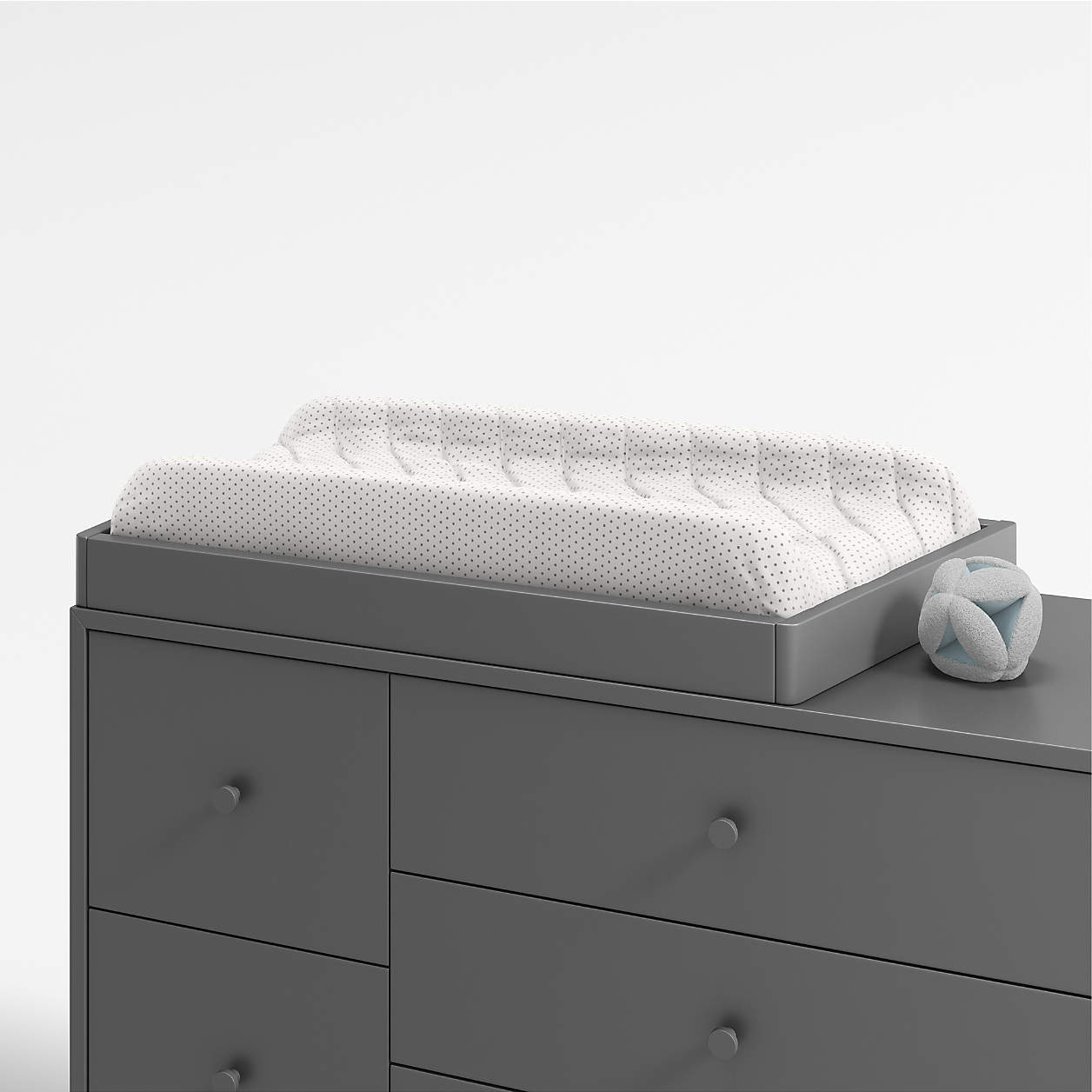 Charcoal Wood Baby Changing Table Topper for Dresser Crate & Kids