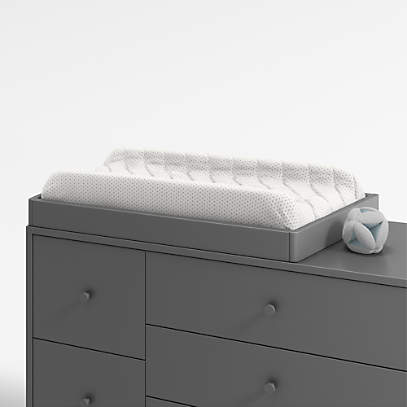 Charcoal Wood Baby Changing Topper for Dresser | Crate & Kids