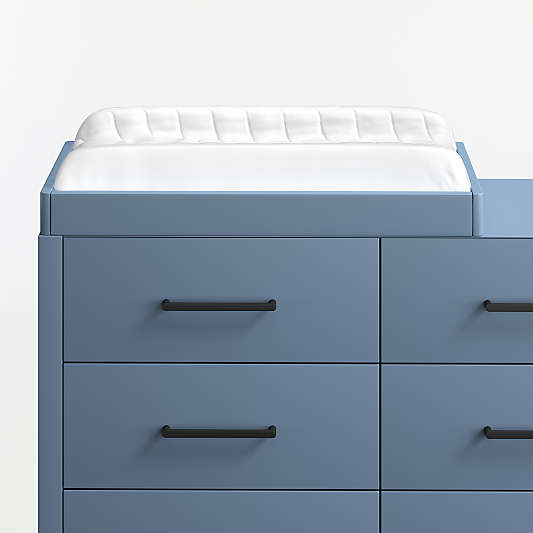 Ever Simple Slate Blue Wood Baby Changing Table Topper