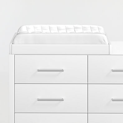View Ever Simple White Wood Baby Changing Table Topper details