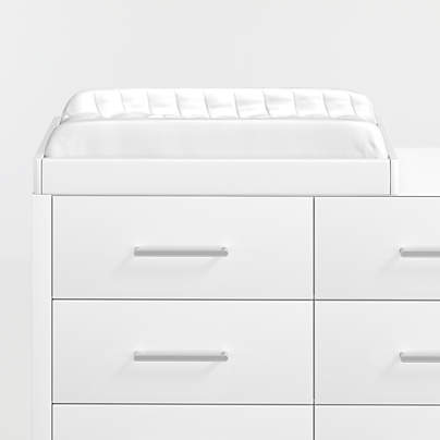 Ever Simple White Wood Baby Changing Table Topper