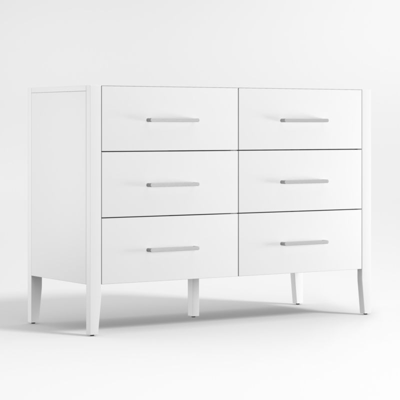 Ever Simple White Wood 6-Drawer Kids Dresser - image 3 of 7