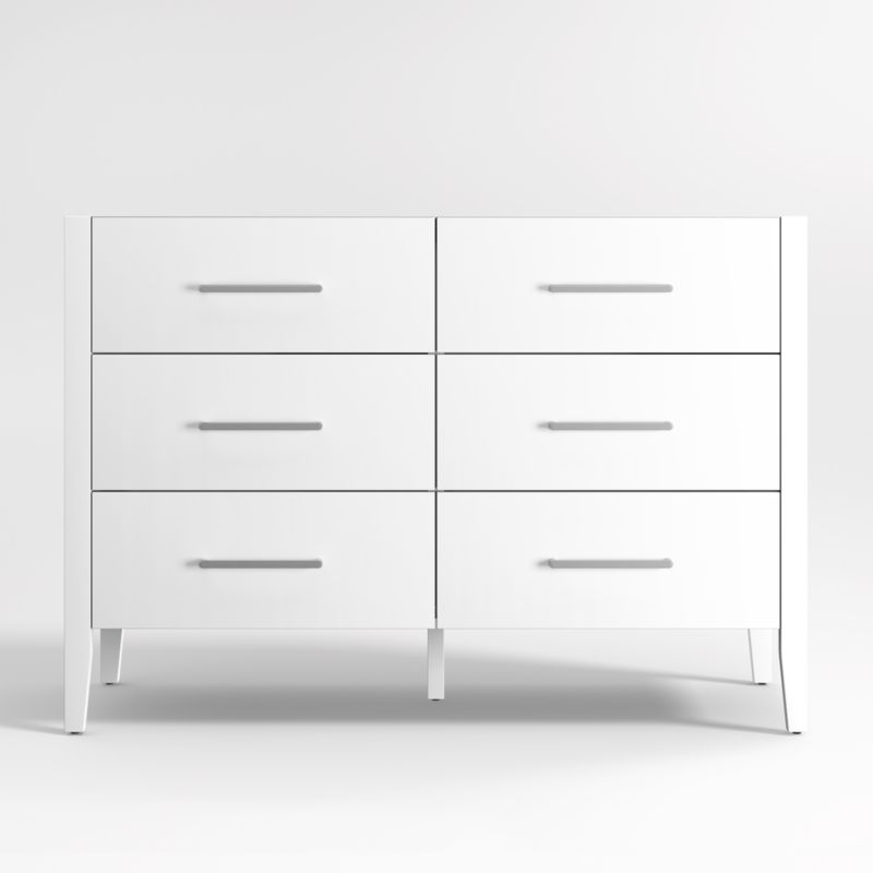 Ever Simple White Wood 6-Drawer Kids Dresser - image 0 of 7