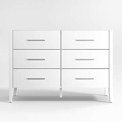 Ever Simple White Wood 6-Drawer Kids Dresser