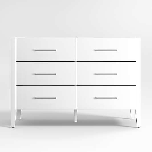 Ever Simple White Wood 6-Drawer Kids Dresser