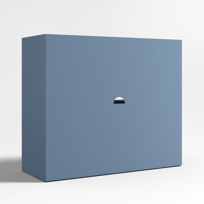 Ever Simple Modular Slate Blue Wood Kids Bookcase with Drawer - image 5 of 8