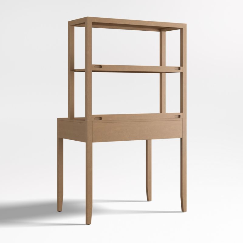 Ever Simple Modular Natural Brown Wood Kids Desk and Hutch - image 5 of 10