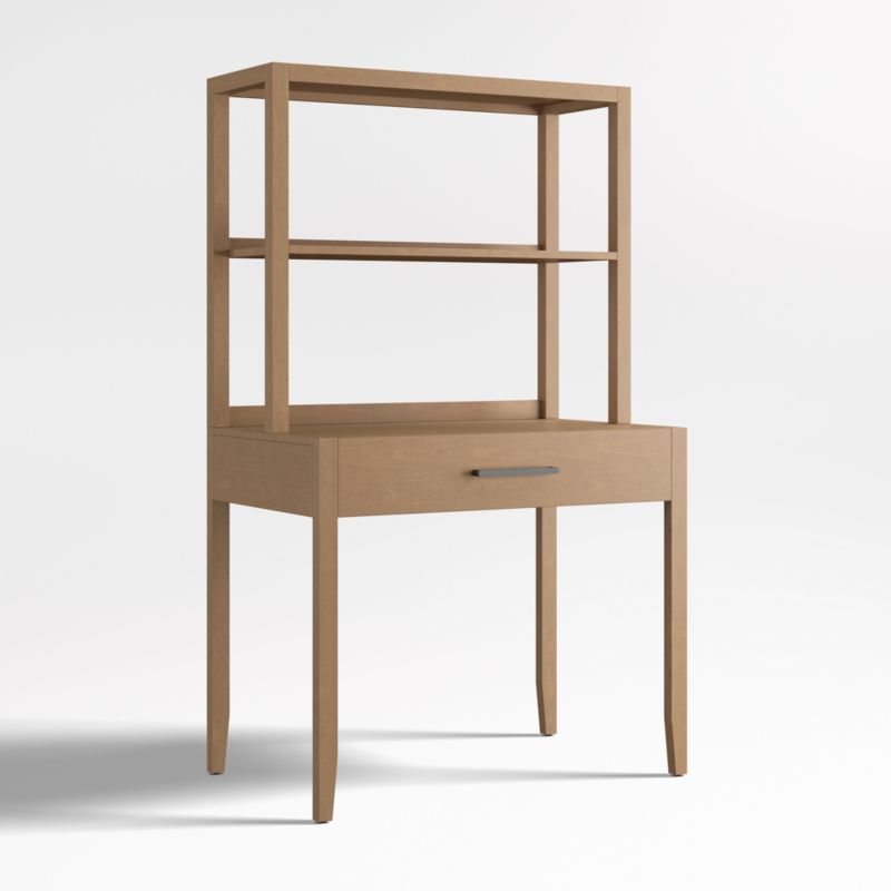 Ever Simple Modular Natural Brown Wood Kids Desk and Hutch - image 2 of 10