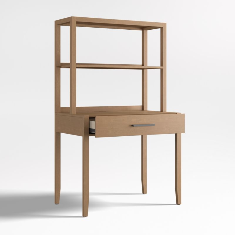 Ever Simple Modular Natural Brown Wood Kids Desk and Hutch - image 3 of 10