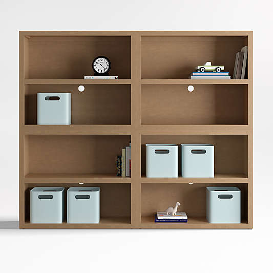 Ever Simple 72" Set of 2 Modular Natural Brown Wood Kids Open Bookcases