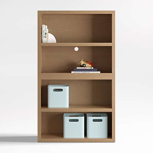 Ever Simple Modular Natural Brown Wood Kids Open Bookcase