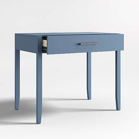 Ever Simple 36" Slate Blue Wood Kids Desk with Drawer