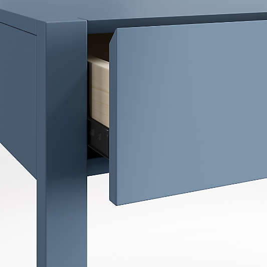 Ever Simple Modular Slate Blue Wood Kids Workspace Suite