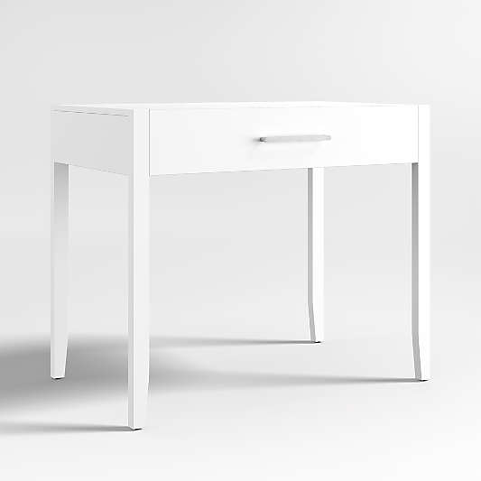 Ever Simple Modular White Wood Kids Desk with Drawer