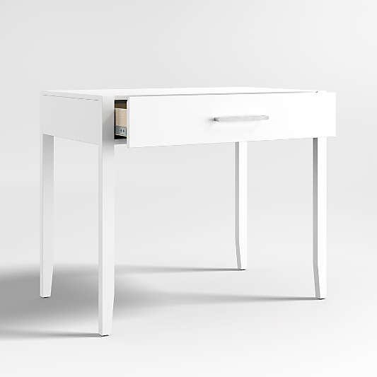 Ever Simple 36" White Wood Kids Desk with Drawer