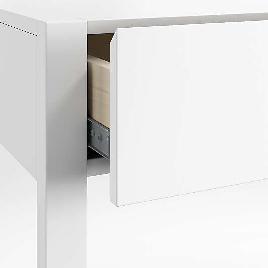 Ever Simple Modular White Wood Kids Desk with Drawer