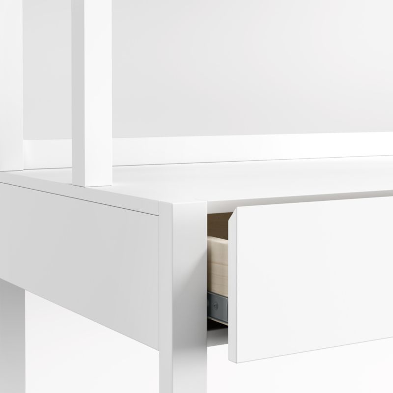 Ever Simple Modular White Wood Kids Desk with Hutch - image 12 of 14