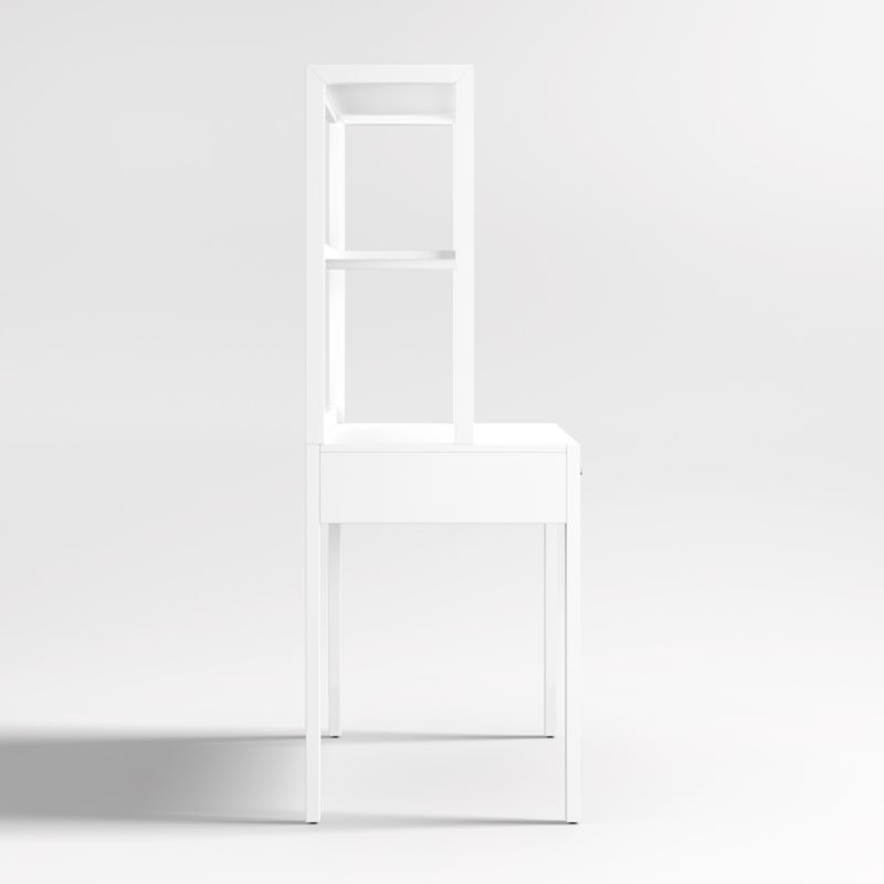 Ever Simple Modular White Wood Kids Desk with Hutch - image 9 of 14