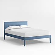 Waveland Ivory and Natural Stripe Upholstered Kids Full Bed