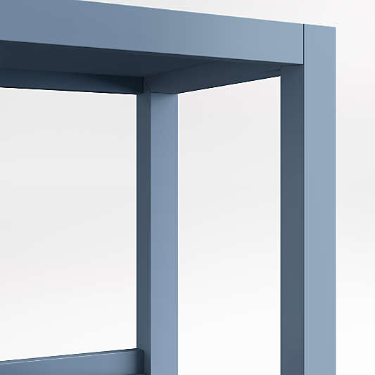 Ever Simple 36" Modular Slate Blue Wood Kids Open Bookcase with Hutch