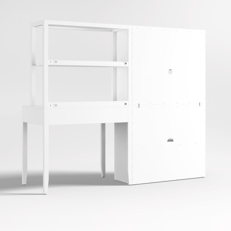 Ever Simple Modular White Wood Kids Workspace Suite