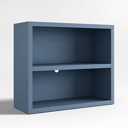 Ever Simple Modular Slate Blue Wood Kids Bookcase