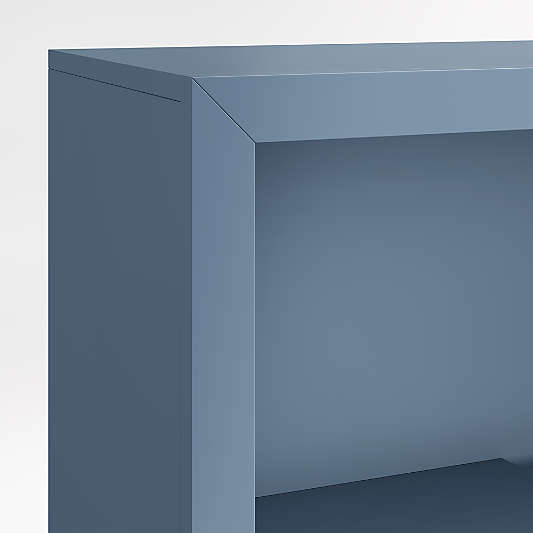 Ever Simple 36" Modular Slate Blue Wood Kids Open Bookcase