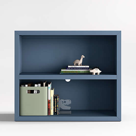 Ever Simple Modular Slate Blue Wood Kids Bookcase