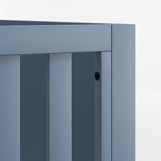 Ever Simple Slate Blue Wood Convertible Baby Crib